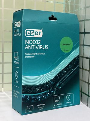 New, 2 User, 1 Year, Eset Nod32 Antivirus (2-key)