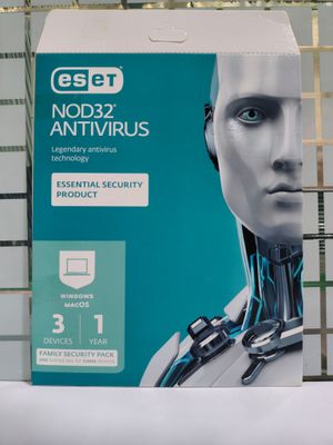New, 3 User, 1 Year, Eset Nod32 Antivirus (3-key)