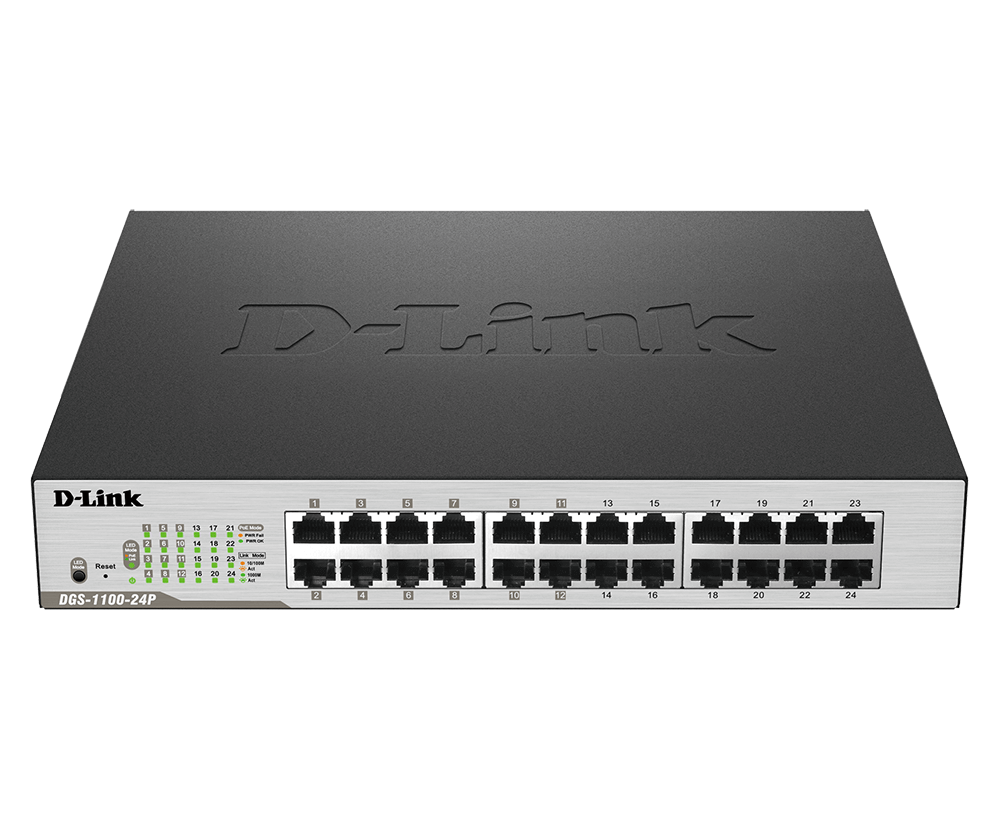 Dlink DGS-1100-24P 24-Port PoE Gigabit Smart Managed Switch Dlink DGS-1100-24P 24-Port PoE Gigabit Smart Managed Switch