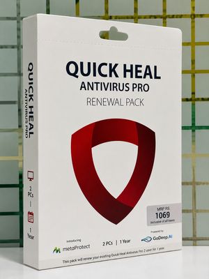 Renewal, 2 User, 1 Year, Quick Heal Antivirus Pro