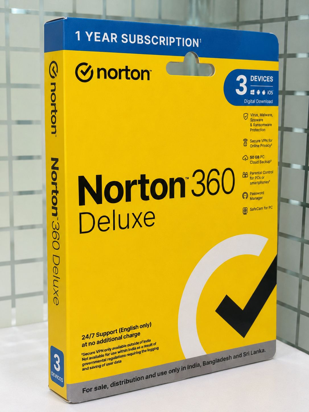 3 User, 1 Year, Norton 360 Deluxe Total Security