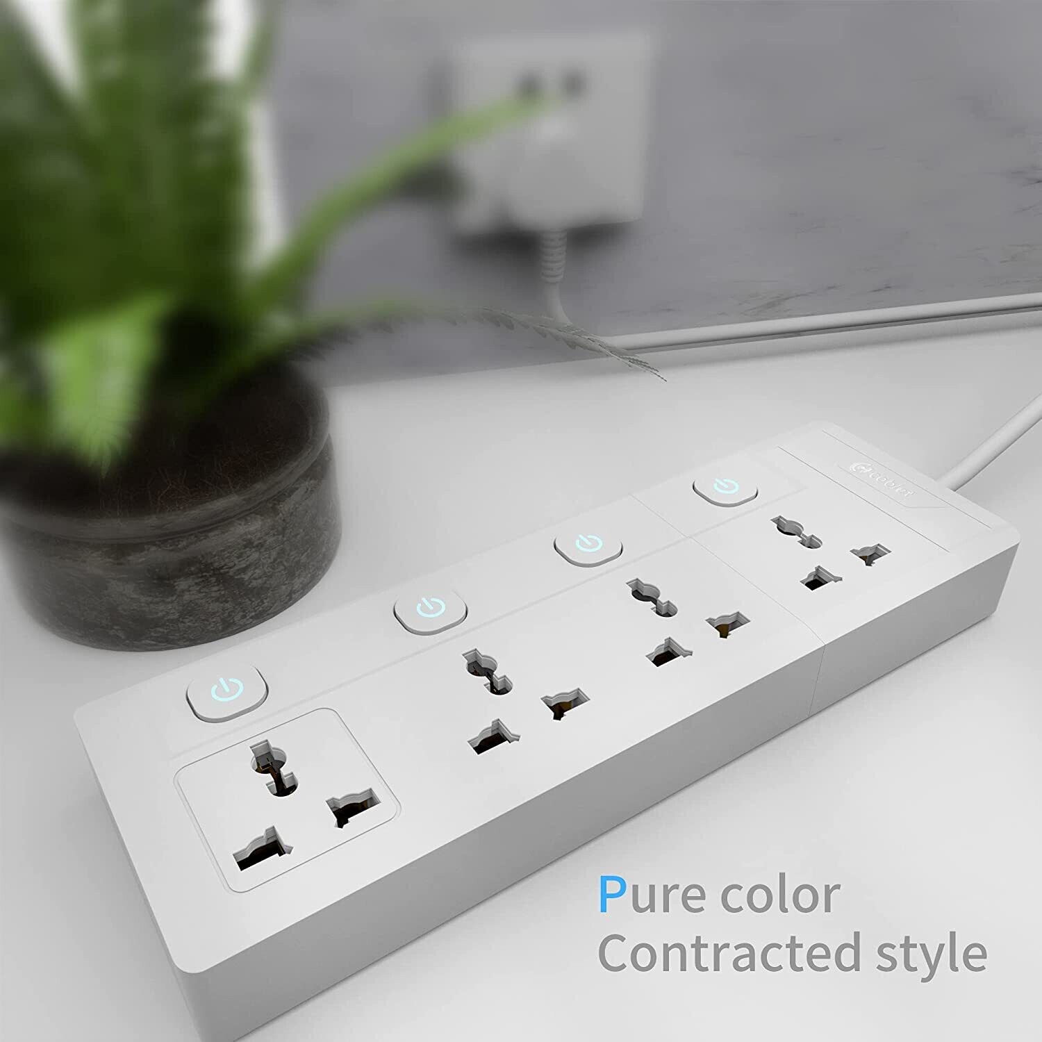 Cablet 4 Universal Socket, 4 Switch and 1.8m Extension Boards