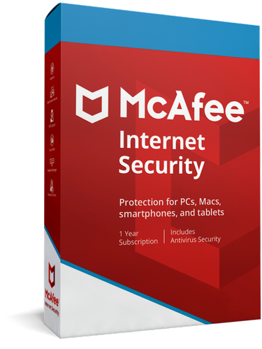 2 User, 1 Year, Mcafee Internet Security