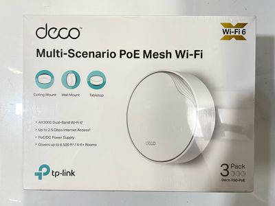 TP-Link Deco X50-PoE AX3000 WiFi 6 System with PoE Pack Of 3