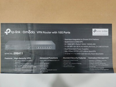Tplink ER8411 Omada VPN Router with 10G Ports Tplink ER8411 Omada VPN Router with 10G Ports