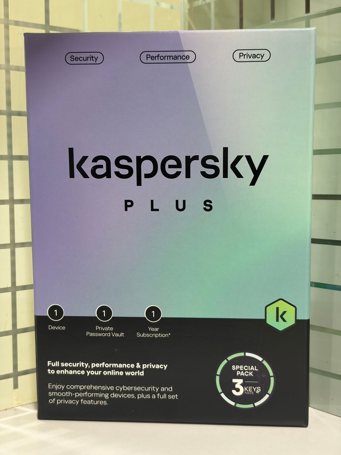 New, 3 User, 1 Year, Kaspersky Plus (internet security) New, 3 User, 1 Year, Kaspersky Plus (internet security)