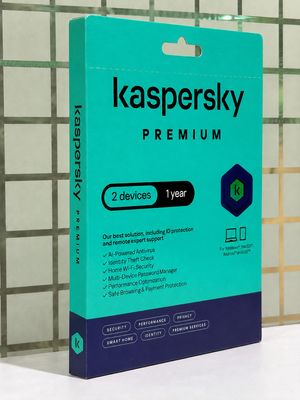 New, 2 User, 1 Year, Kaspersky Premium (total security)
