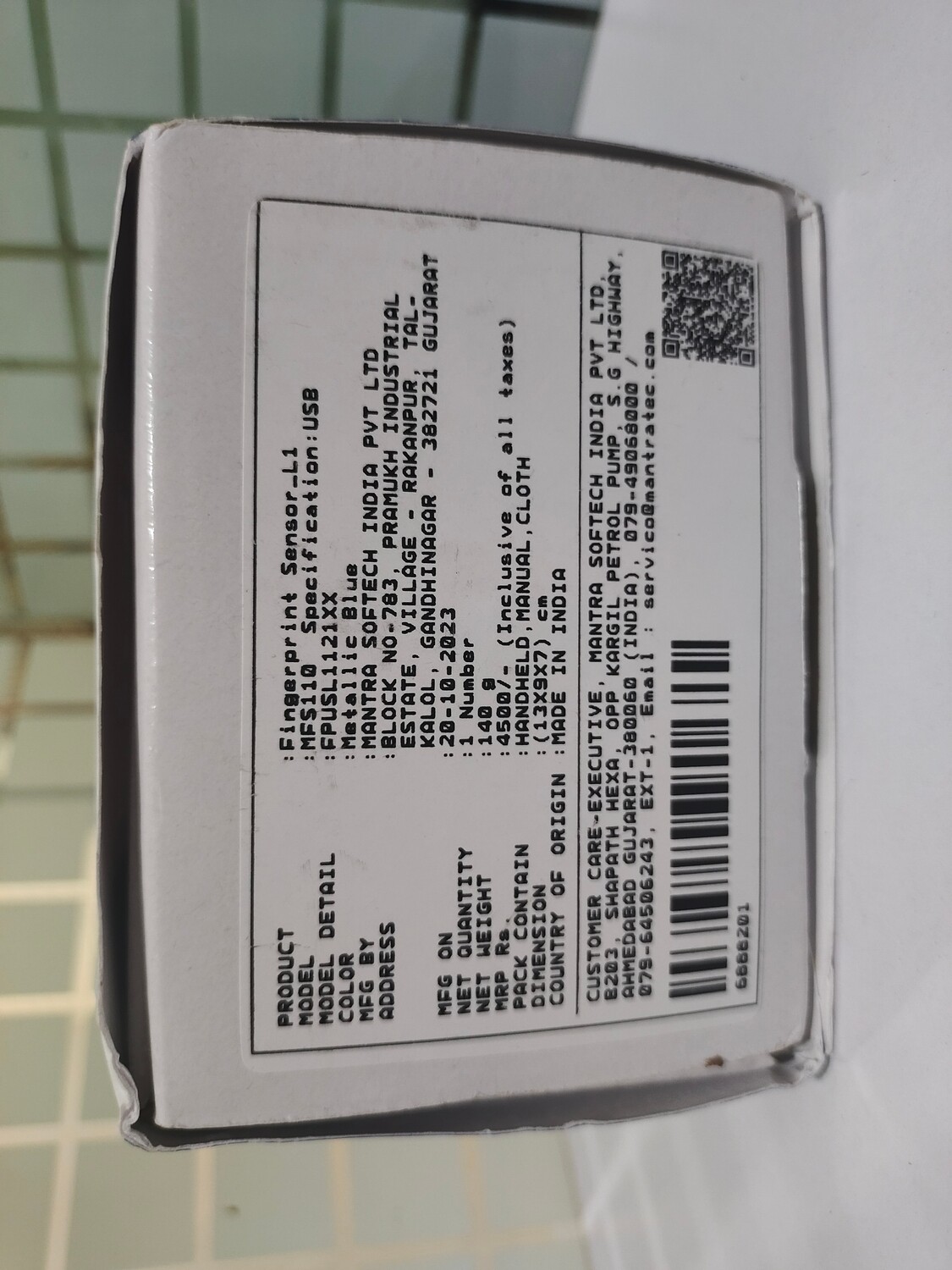 Mantra MFS110 Biometric Fingerprint