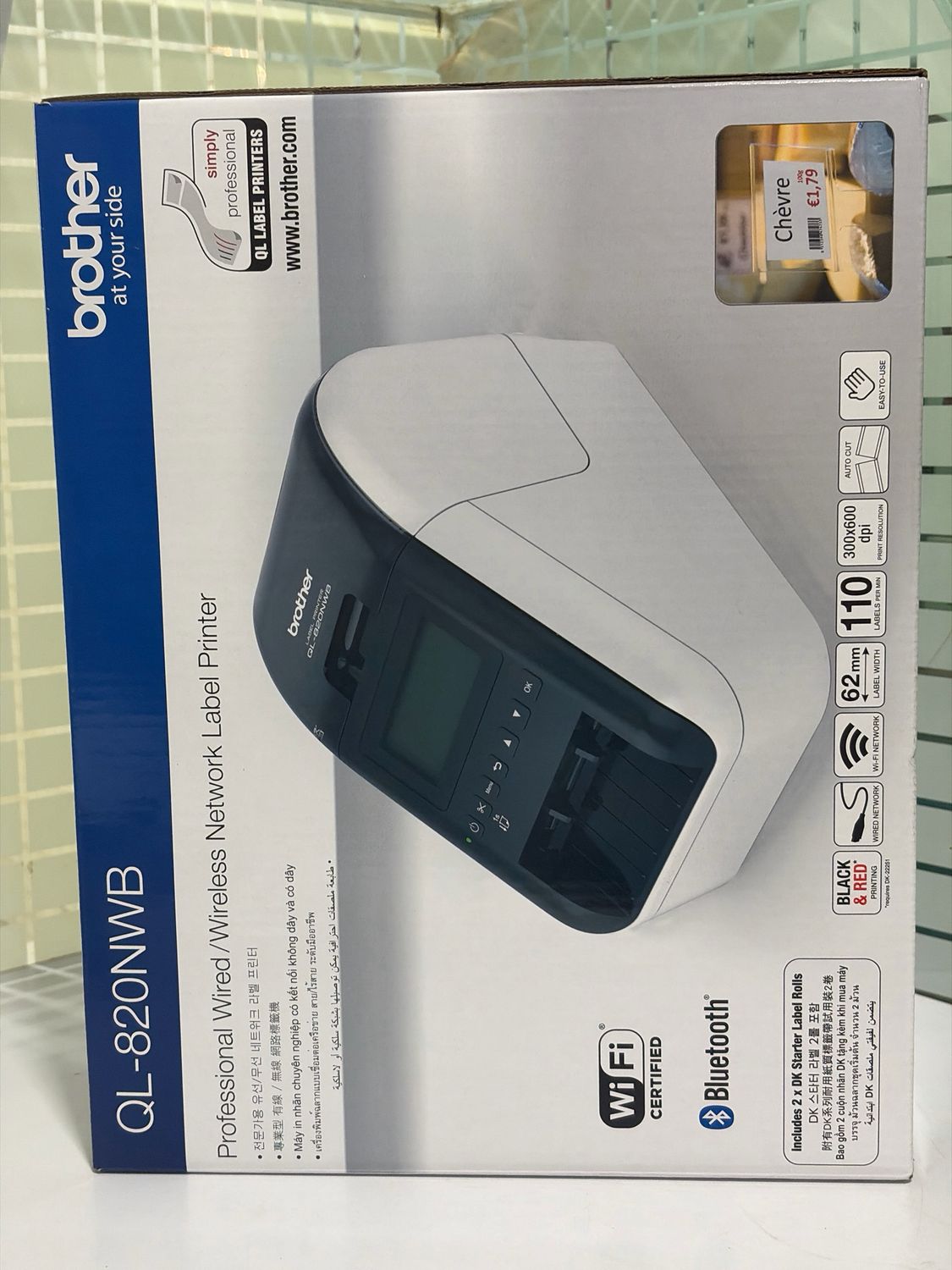 Brother QL-820NWB Wireless Wi-Fi Bluetooth Label Printer Brother QL-820NWB Wireless Wi-Fi Bluetooth Label Printer