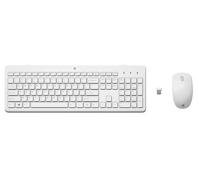 HP 230 Wireless Keyboard Mouse, White HP 230 Wireless Keyboard Mouse, White