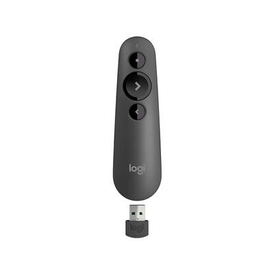 Logitech R500s Laser Pointer Presentation Remote, Mid Grey