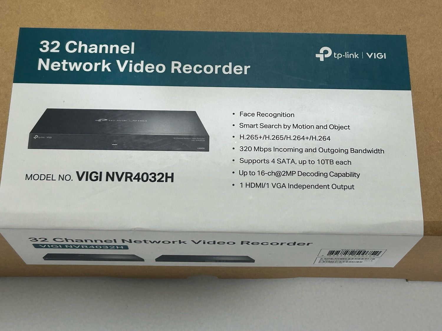 TP-Link VIGI NVR4032H 32 Channel Network Video Recorder