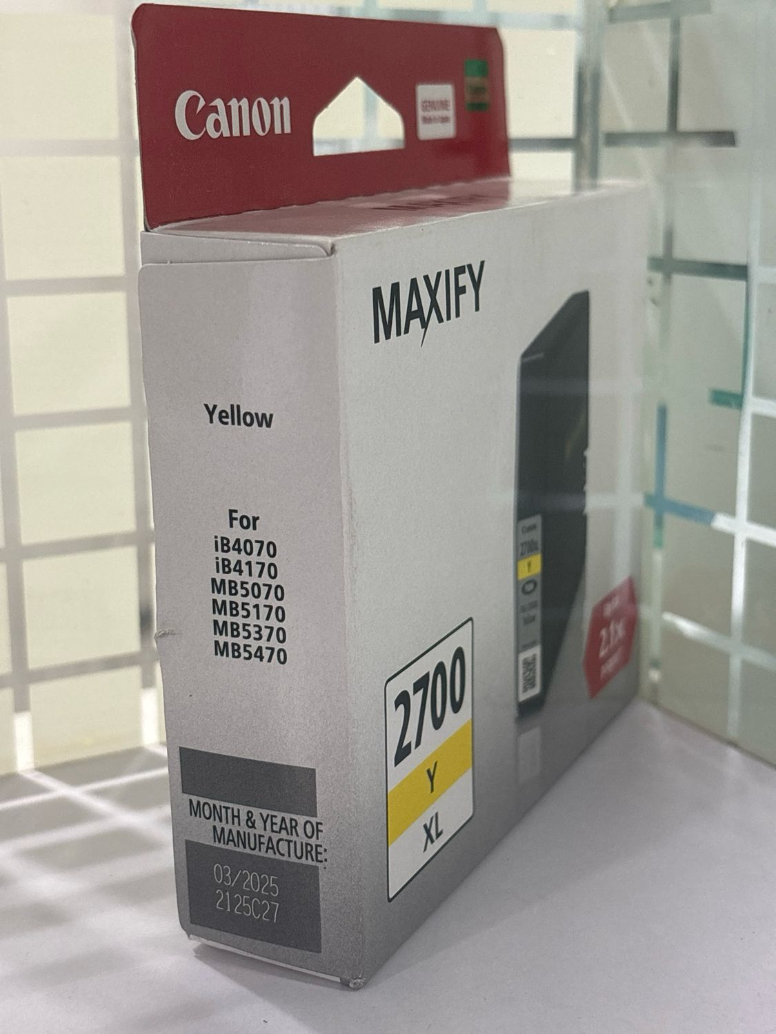 Canon Maxify 2700XL Yellow Ink Cartridge, 19.3ml