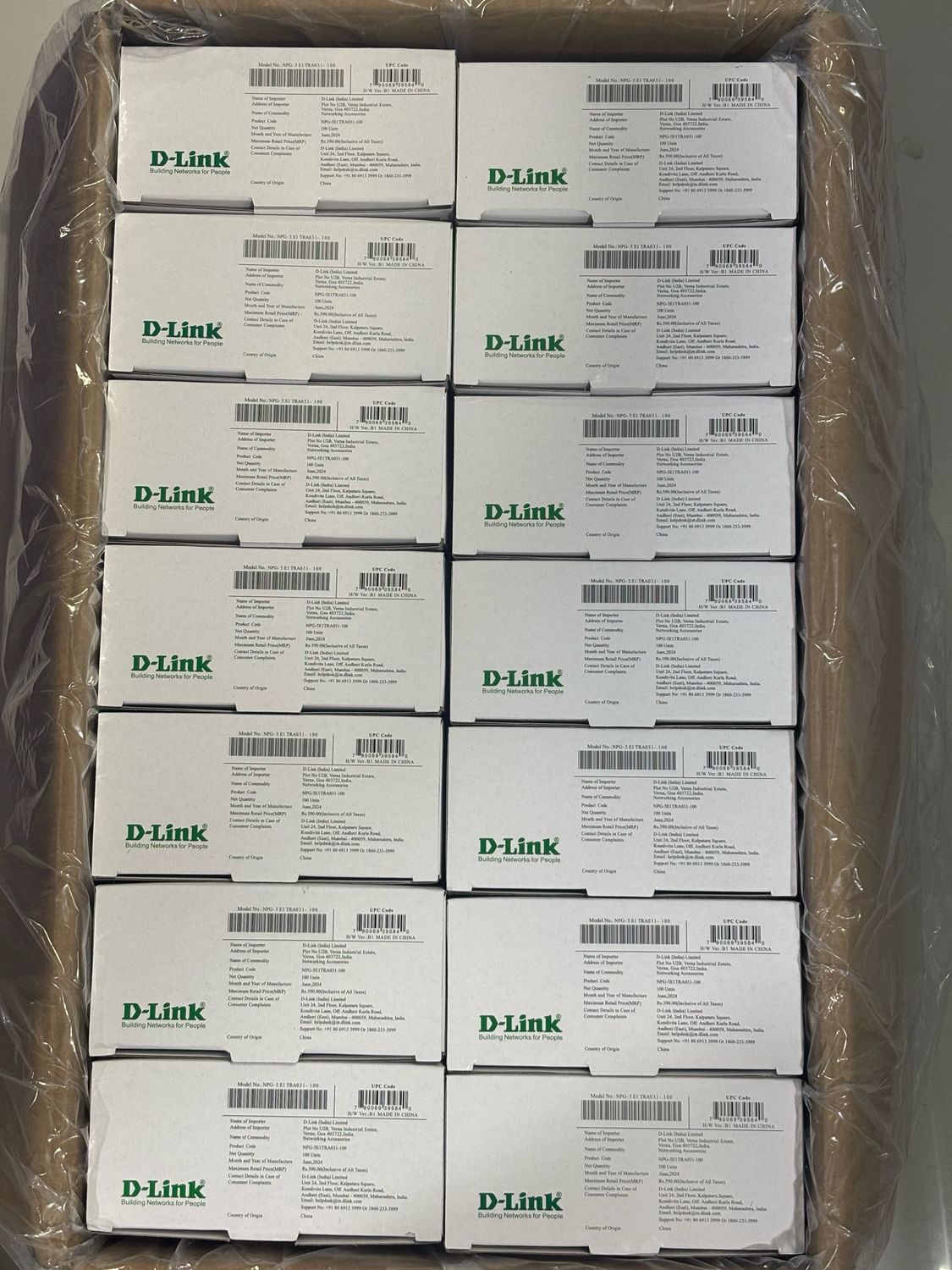 D-Link RJ 45 Cat-5 Connector, 100 nos