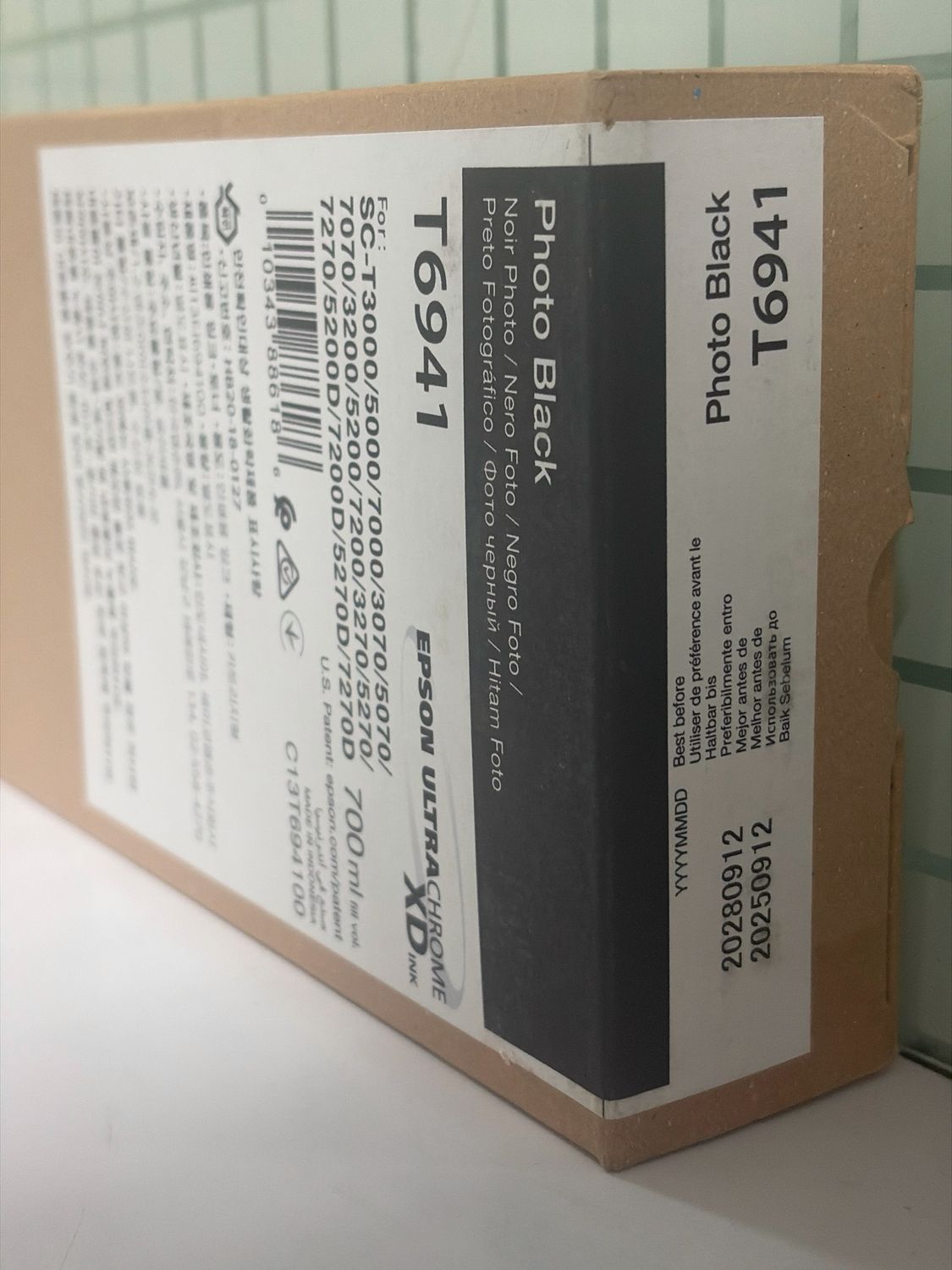 Epson T6941 Ink Cartridge, Photo Black, 700ml