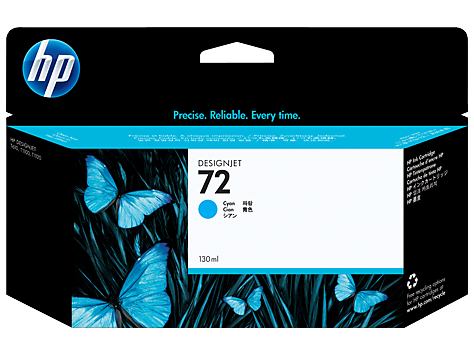 HP 72 / 72B Cyan Ink Cartridge, 130ml (C9371A)