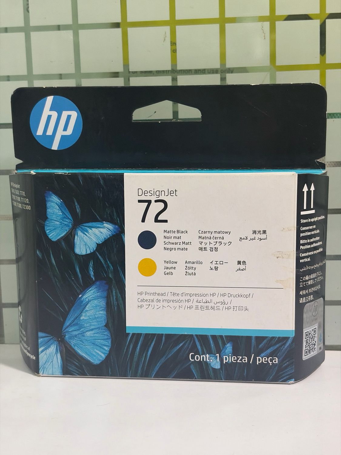 HP 72 Matte Black and Yellow Printhead