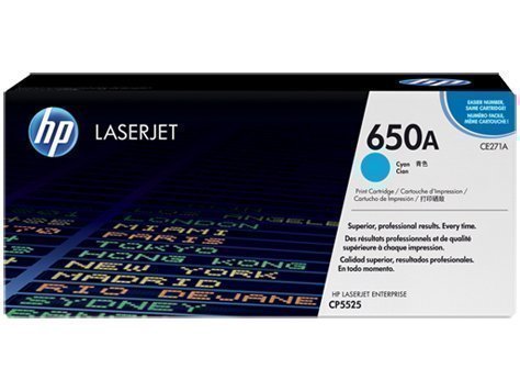 HP CE271A 650A Cyan Toner Cartridge HP CE271A 650A Cyan Toner Cartridge
