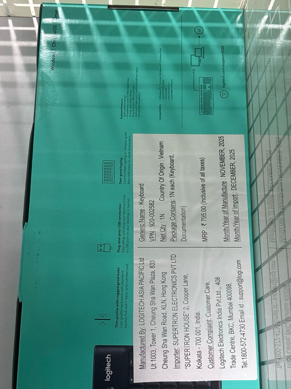 Logitech K120 Corded USB Keyboard