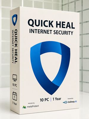 New, 10 User, 1 Year, Quick Heal Internet Security