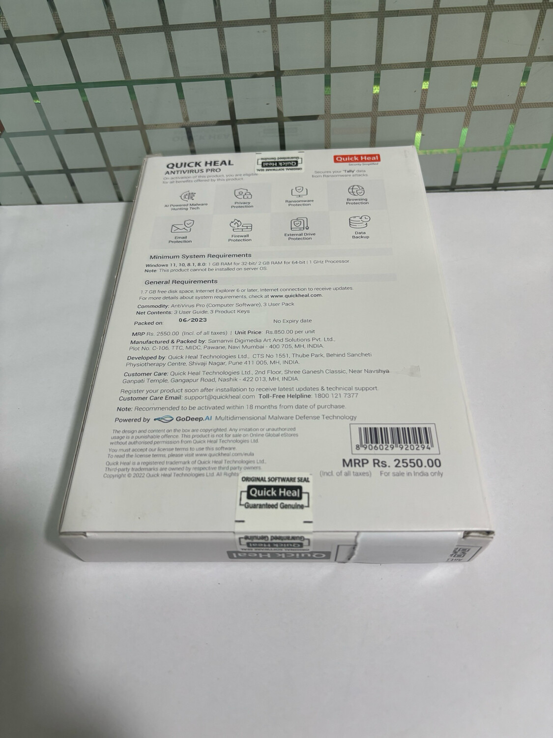 New, 3 User, 1 Year, Quick Heal Antivirus Pro