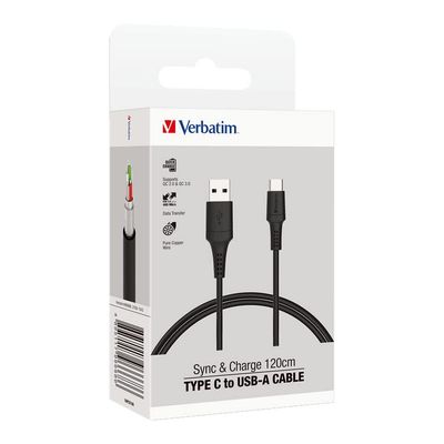Verbatim 1.2mtr USB to Type-C Cable