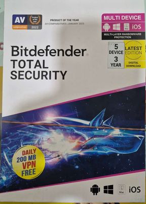 5 User, 3 Year, Bitdefender Total Security (200MB VPN)