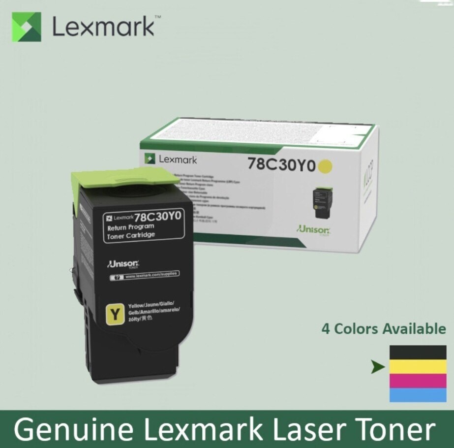 Lexmark 78C30Y0 Yellow Toner Cartridge Lexmark 78C30Y0 Yellow Toner Cartridge