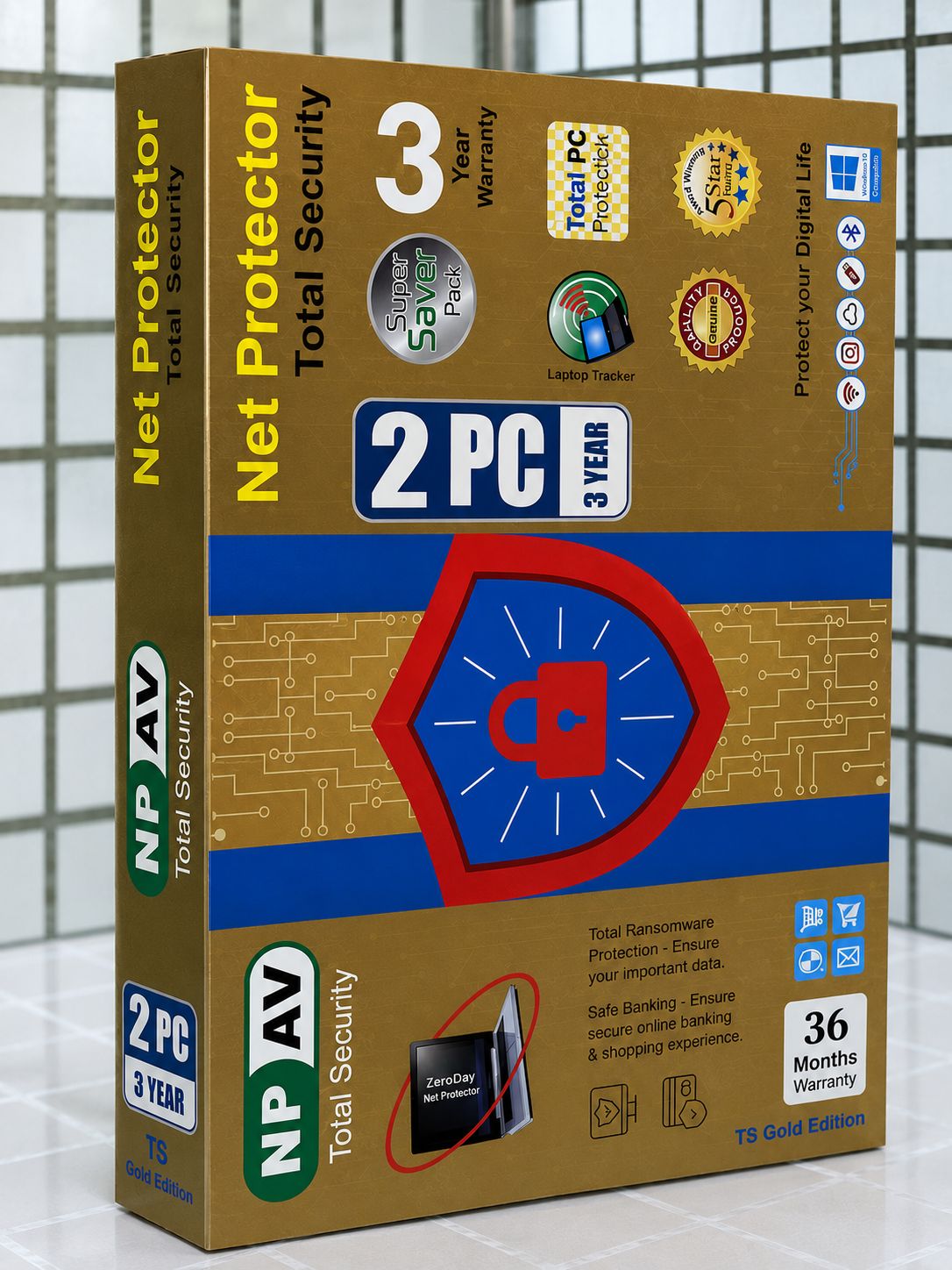 2 User, 3 Year, Net Protector Total Security