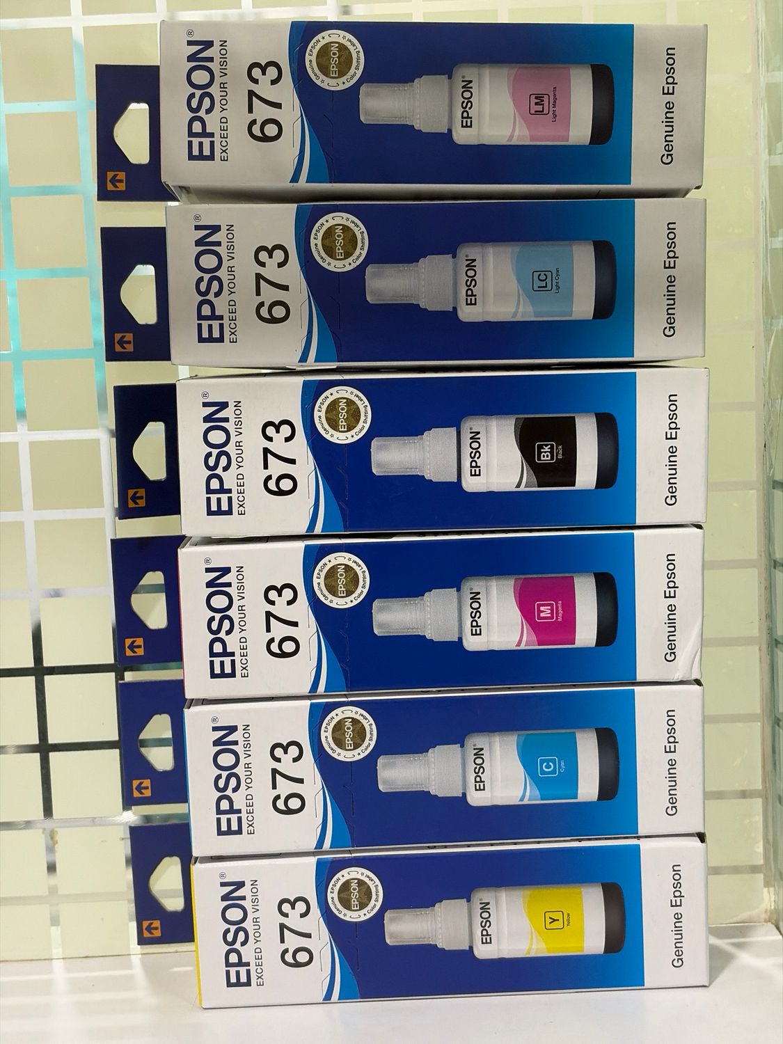 Epson 673 set of 6 bottle (L805, L850, L1800, L810, L800)