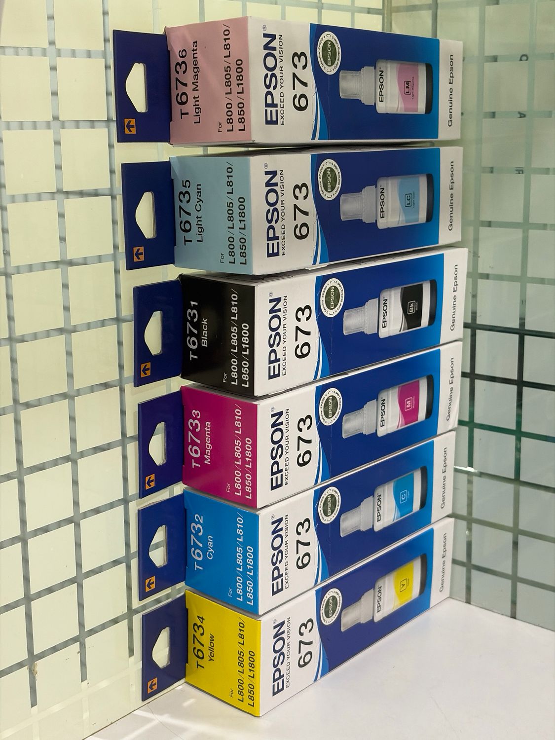 Epson 673 set of 6 bottle (L805, L850, L1800, L810, L800)