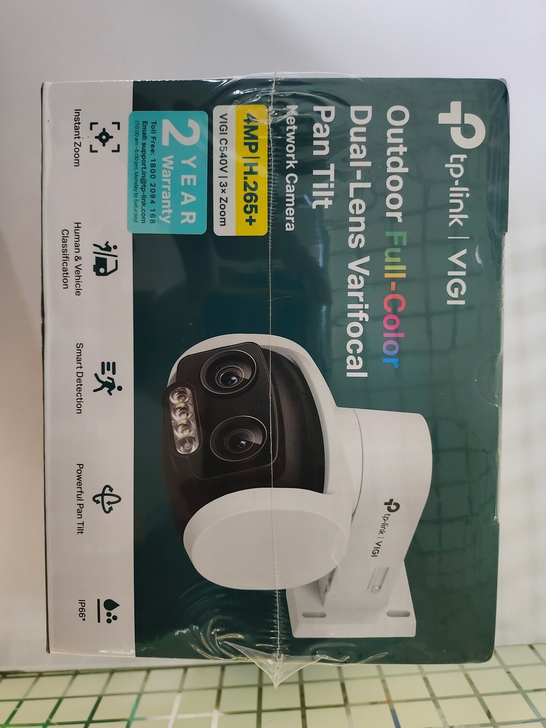 TP Link VIGI C540V 4MP Outdoor Full-Color Dual-Lens Varifocal Pan Tilt Network Camera