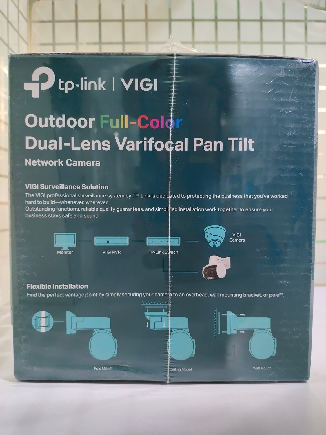 TP Link VIGI C540V 4MP Outdoor Full-Color Dual-Lens Varifocal Pan Tilt Network Camera