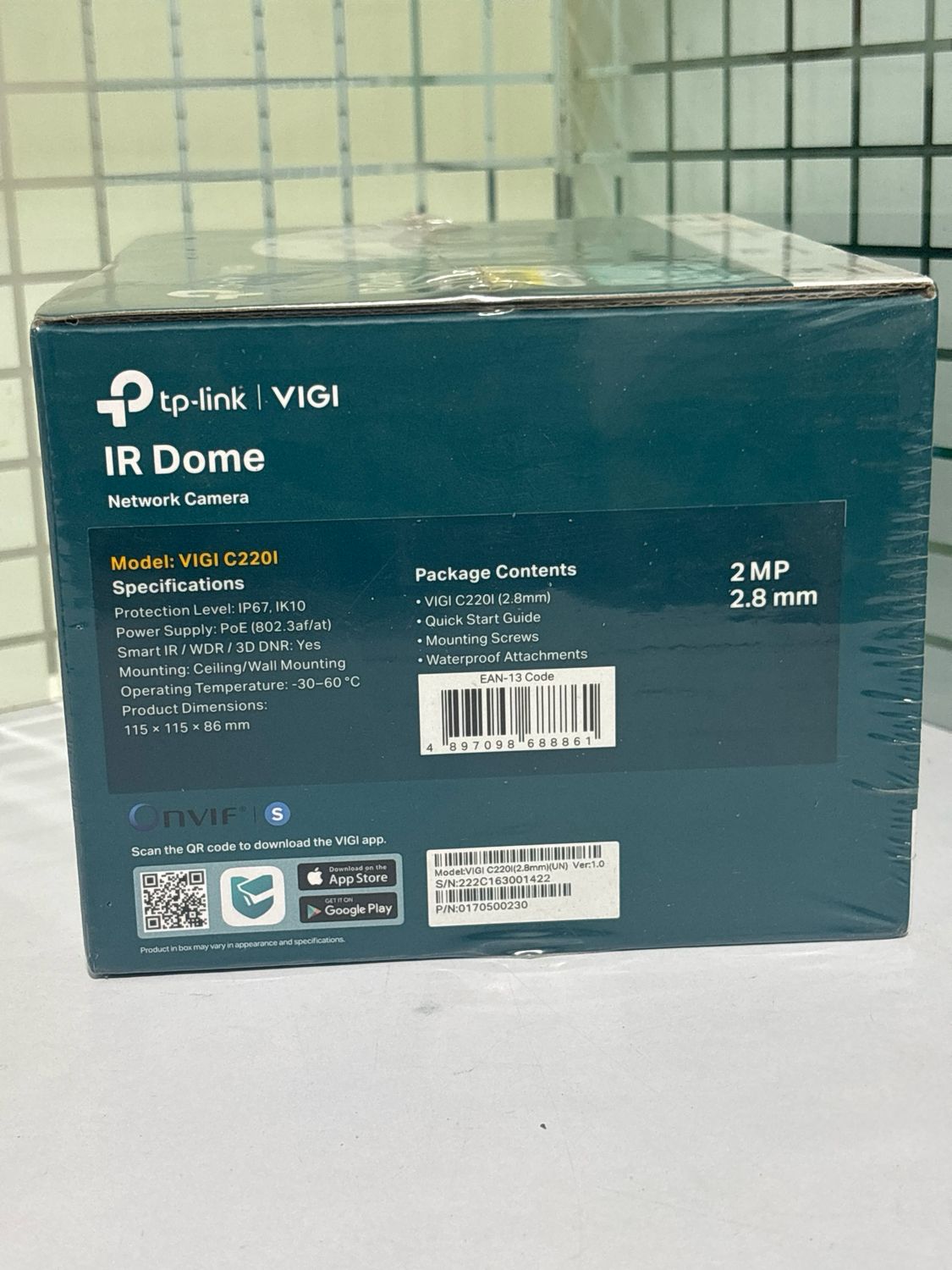 TP Link VIGI C220I 2MP 2.8mm IR Dome Network Camera