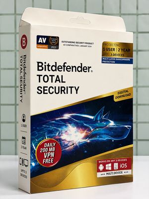New, 3 User, 2 Year, Bitdefender Total Security (200MB VPN) New, 3 User, 2 Year, Bitdefender Total Security (200MB VPN)
