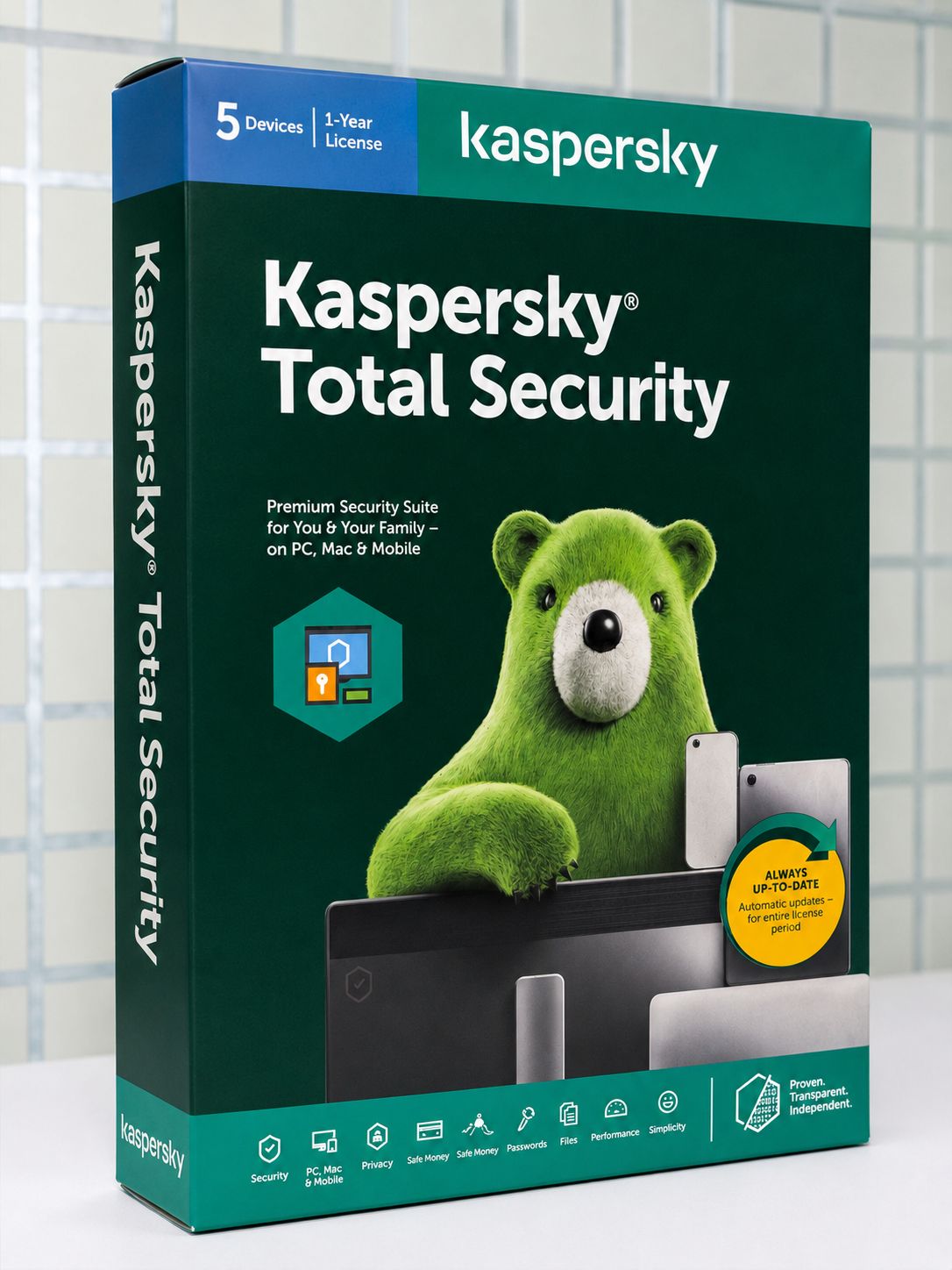 New 5pc 1yr Kaspersky Total Security (Single key)