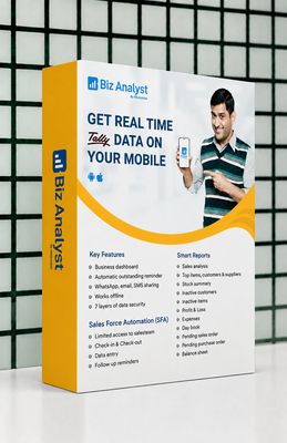 New 1pc 1yr Biz Analyst for Tally Mobile App New 1pc 1yr Biz Analyst for Tally Mobile App