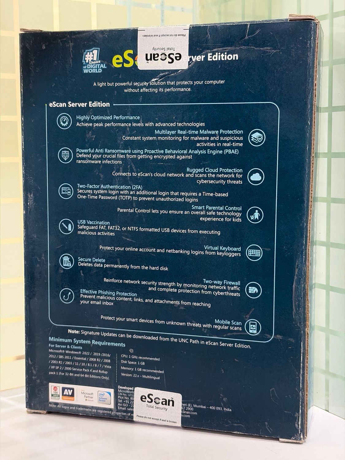 New v22x, 1 Server, 1 Year, eScan Server Edition New v22x, 1 Server, 1 Year, eScan Server Edition