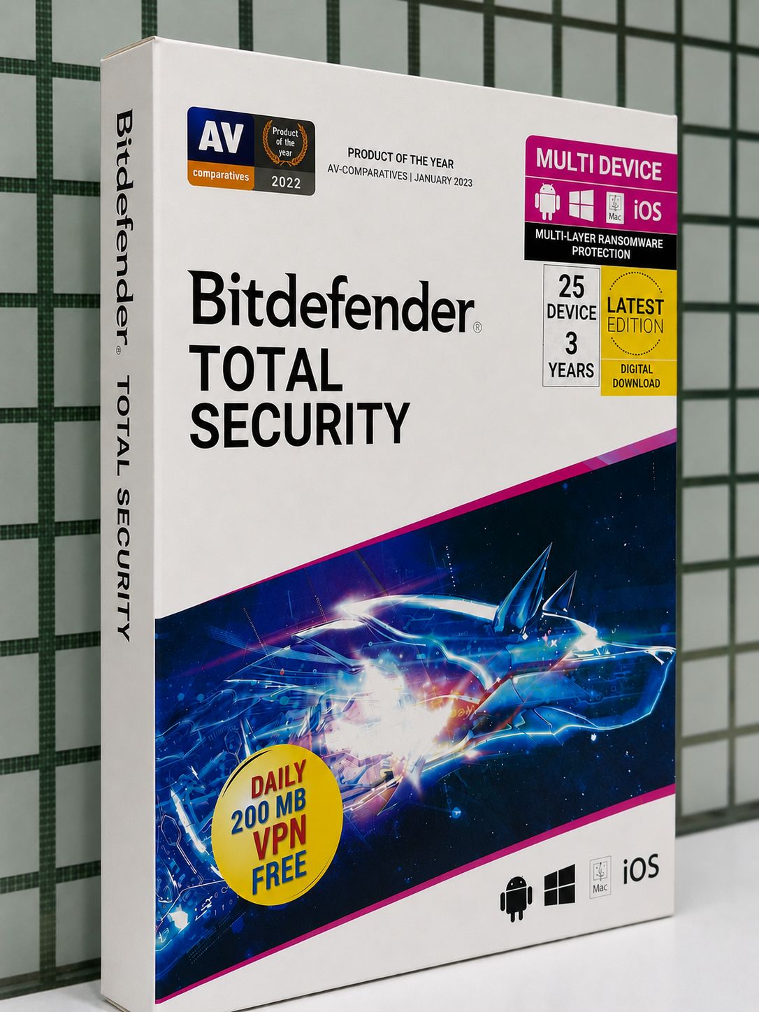 New 25pc 3yr Bitdefender Total Security (VPN)