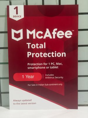 New, 1 User, 1 Year, McAfee Total Protection