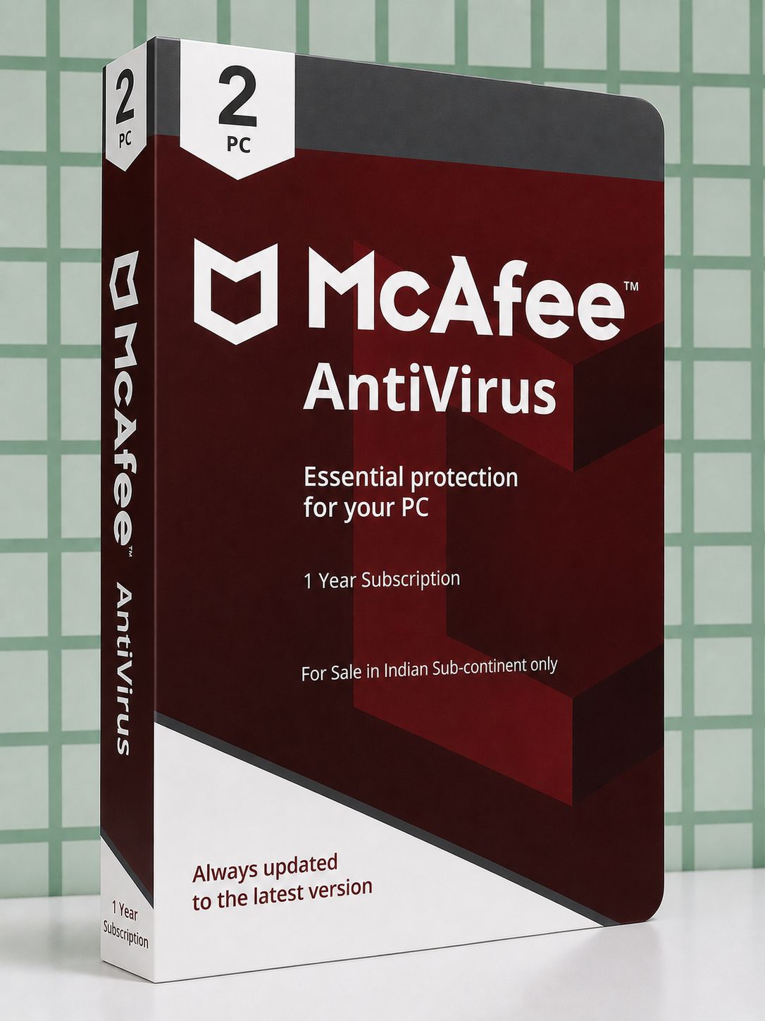 New 2pc 1yr McAfee Antivirus
