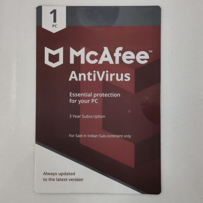 Renewal, 1 User, 3 Year, McAfee Antivirus Renewal, 1 User, 3 Year, McAfee Antivirus