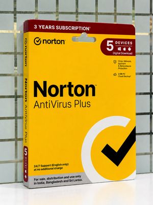 5 User, 3 Year, Norton Antivirus Plus
