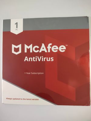 New, 1 User, 1 Year, McAfee Antivirus New, 1 User, 1 Year, McAfee Antivirus