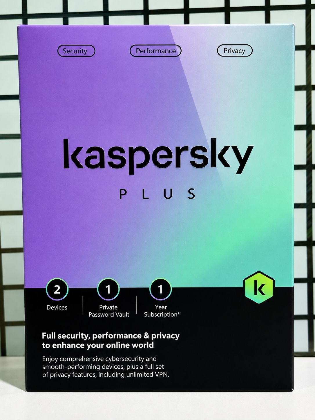 New, 2 User, 1 Year, Kaspersky Plus (internet security)