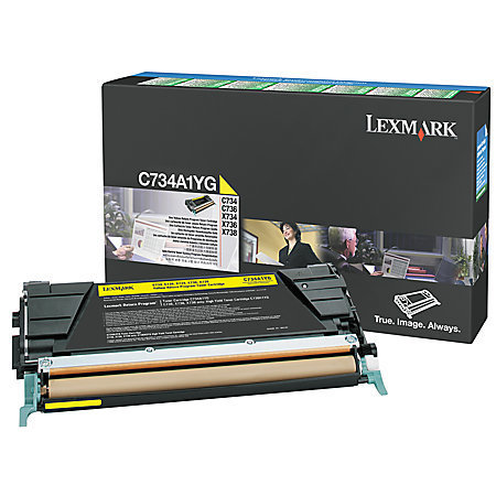 Lexmark C734A1YG Yellow Toner Cartridge