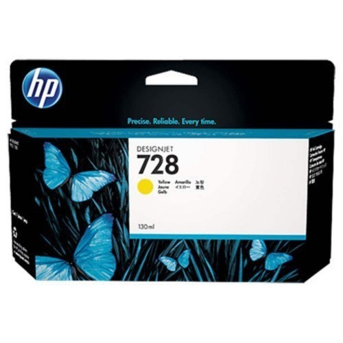 HP DesignJet 728 Yellow Ink, 130ml (T730, T830)