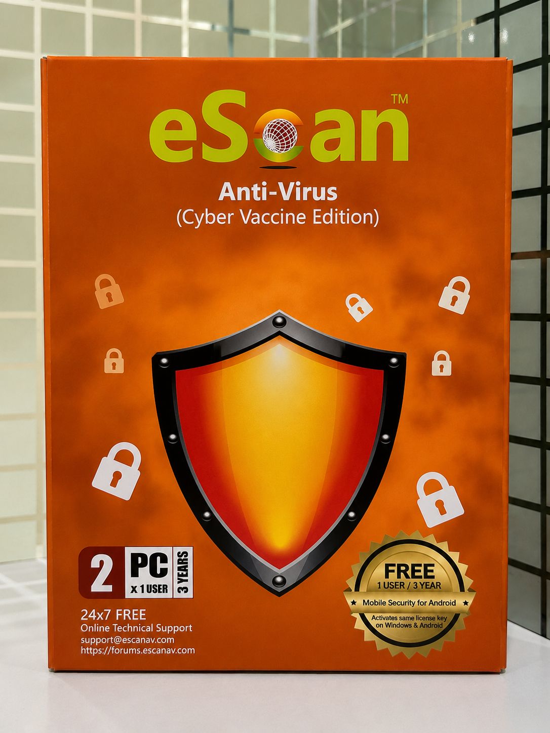 New v22x, 2 User, 3 Year, eScan Anti-Virus Security