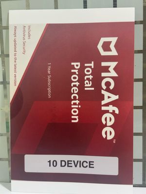 New, 10 User, 1 Year, Mcafee Total Protection