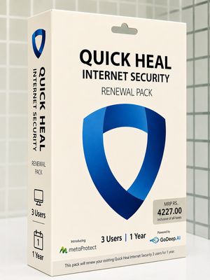 Renewal, 3 User, 1 Year, Quick Heal Internet Security